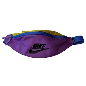 Y2K Nike Heritage Belt Bag Colorblock Purple Yellow Blue Fanny Pack BA5750-532